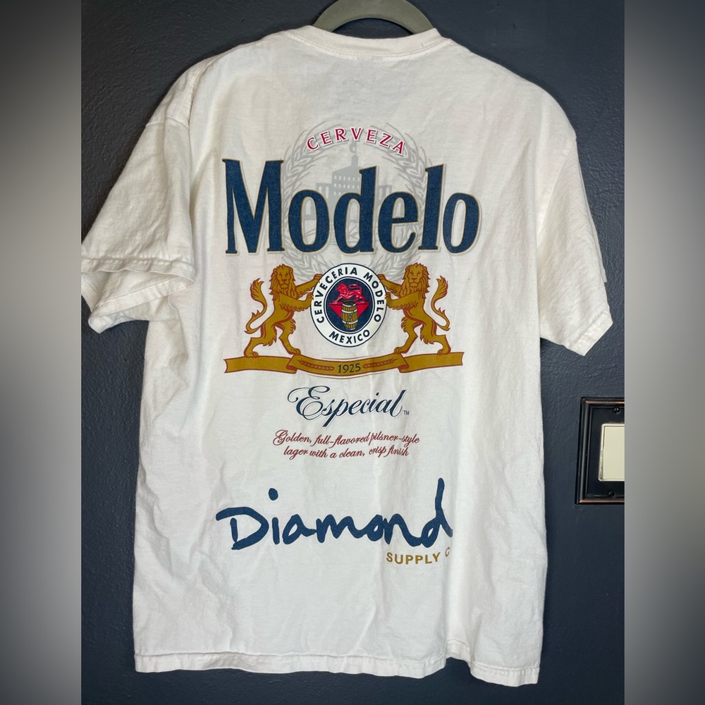 Diamond Supply Co. × Modelo Especial Collab Tee | White | Size M